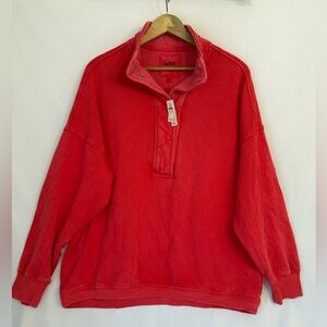 Aerie Getaway Quarter Snap Sweatshirt L